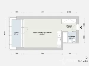 Prodej bytu 1+kk, Praha - Zbraslav, Spojařů, 32 m2
