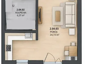 Pronájem bytu 1+kk, Chlumec nad Cidlinou, Rooseveltova, 35 m2