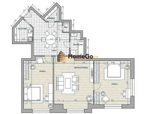 Pronájem bytu 3+kk, Praha - Nusle, U gymnázia, 91 m2