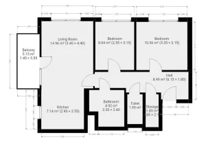 Pronájem bytu 3+kk, Praha - Hlubočepy, Fabiánové, 64 m2