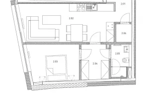 Pronájem bytu 2+kk, Brno, Cejl, 48 m2