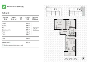Prodej bytu 3+kk, Olomouc - Povel, Loudova, 80 m2