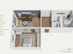 Prodej bytu 2+1, Chodov, Vítězná, 54 m2