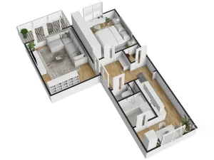 Pronájem bytu 2+1, Olomouc, V křovinách, 53 m2