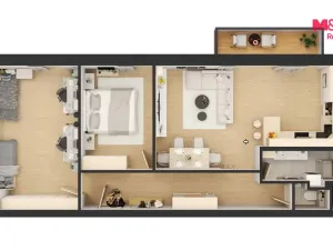 Prodej bytu 3+kk, Čestice, 85 m2