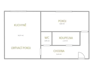Prodej bytu 2+kk, Most, Jaroslava Vrchlického, 34 m2