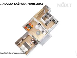 Pronájem bytu 2+1, Mohelnice, Adolfa Kašpara, 60 m2
