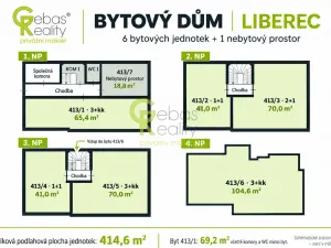 Prodej činžovního domu, Liberec - Liberec II-Nové Město, U Věže, 414 m2
