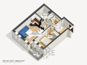 Prodej bytu 2+kk, Roztoky, Přemyslovská, 63 m2