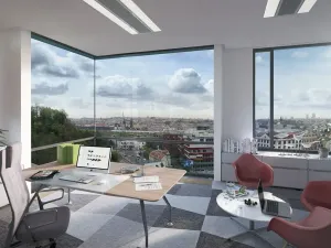 Pronájem kanceláře, Praha - Smíchov, Plzeňská, 1000 m2