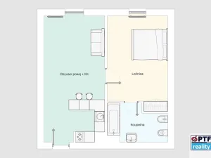 Pronájem bytu 2+kk, Plzeň, U Borského parku, 52 m2