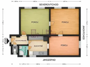 Prodej bytu 3+1, Nová Bystřice, Nádražní, 75 m2