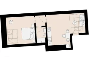 Pronájem bytu 1+1, Praha - Žižkov, Jeronýmova, 46 m2