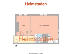 Pronájem bytu 2+kk, Ostrava - Poruba, náměstí Boženy Němcové, 45 m2
