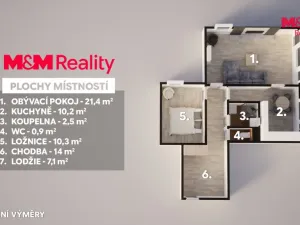Prodej bytu 2+1, Kutná Hora - Šipší, Na Studních, 59 m2