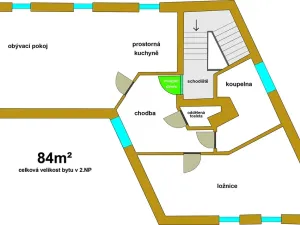 Pronájem bytu 1+kk, Litomyšl, Moravská, 84 m2