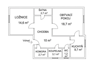 Prodej bytu 2+1, Rokycany - Plzeňské Předměstí, Roháčova, 71 m2