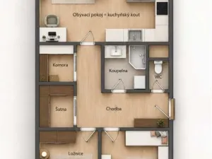 Prodej bytu 3+1, Kladno - Kročehlavy, Na růžovém poli, 75 m2
