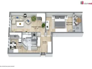Prodej bytu 2+1, Jáchymov, třída Dukelských hrdinů, 64 m2