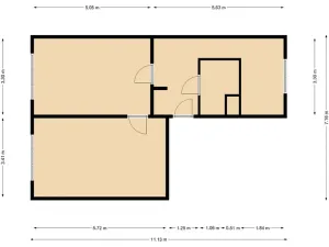 Pronájem bytu 2+1, Most, Zdeňka Fibicha, 55 m2