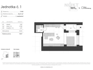 Prodej bytu 1+kk, Praha - Kyje, Vajgarská, 34 m2