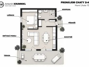 Pronájem chaty, Horní Lhota, 48 m2