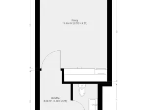 Pronájem bytu 1+kk, Brno - Maloměřice, Pod Kavkami, 27 m2