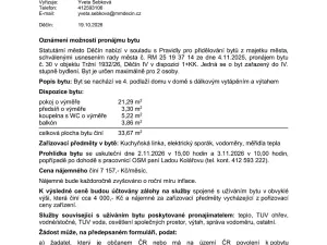 Pronájem bytu 1+kk, Děčín, Tržní, 33 m2