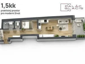 Prodej bytu 1+kk, Brno, Koliště, 39 m2