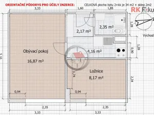 Pronájem bytu 2+kk, Třebíč - Borovina, Řípovská, 34 m2