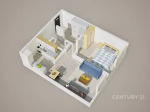 Pronájem bytu 2+kk, Teplice, V závětří, 41 m2