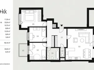 Prodej bytu 4+kk, Praha - Hlubočepy, Silurská, 90 m2