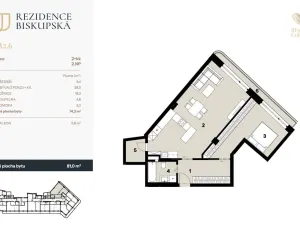 Prodej bytu 2+kk, Ostrava - Moravská Ostrava, Biskupská, 74 m2