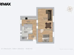 Prodej bytu 2+kk, Žďár nad Sázavou - Žďár nad Sázavou 3, Revoluční, 68 m2