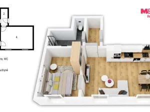 Prodej bytu 2+kk, Jablonec nad Jizerou - Buřany, 46 m2
