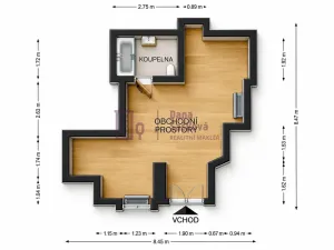 Pronájem obchodního prostoru, Jindřichův Hradec - Jindřichův Hradec I, nám. Míru, 41 m2