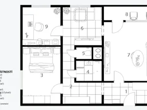 Prodej bytu 3+1, Brno, Vedlejší, 69 m2