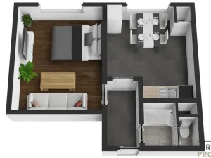 Pronájem bytu 1+1, Valtice, Lázeňská, 33 m2