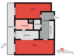 Prodej bytu 2+1, Hodonín, Patočkova, 58 m2