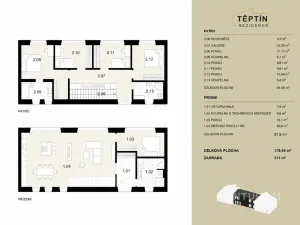 Prodej rodinného domu, Kamenice - Těptín, 179 m2