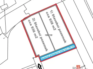 Prodej pozemku pro bydlení, Hodonín, 938 m2