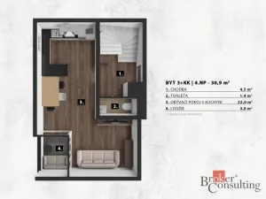 Prodej bytu 3+kk, Liberec - Liberec VI-Rochlice, Maršíkova, 70 m2