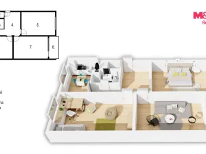 Prodej bytu 3+1, Praha - Kamýk, Rabyňská, 80 m2