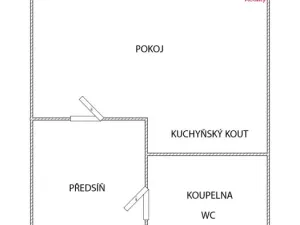 Pronájem bytu 1+kk, Klášterec nad Ohří - Miřetice u Klášterce nad Ohří, Královéhradecká, 19 m2
