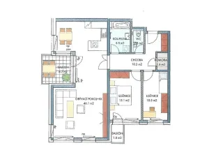 Pronájem bytu 3+kk, Praha - Střížkov, Makedonská, 108 m2