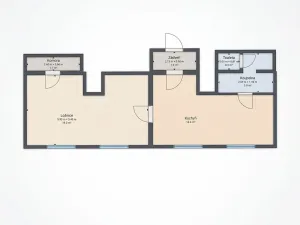 Prodej bytu 1+1, Mělník, Sportovní, 44 m2