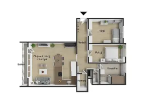 Prodej bytu 3+kk, Ostrava, Moravská, 74 m2
