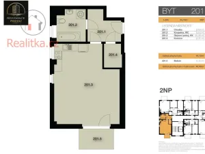 Prodej bytu 1+kk, Mělník, Vlasákova, 44 m2