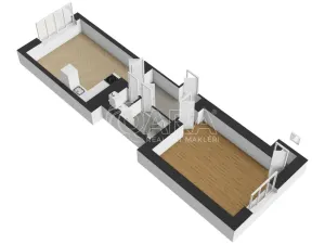 Pronájem bytu 2+kk, Praha - Nusle, Ctiradova, 48 m2