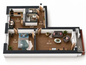 Prodej bytu 2+1, Karviná - Ráj, Kosmonautů, 53 m2